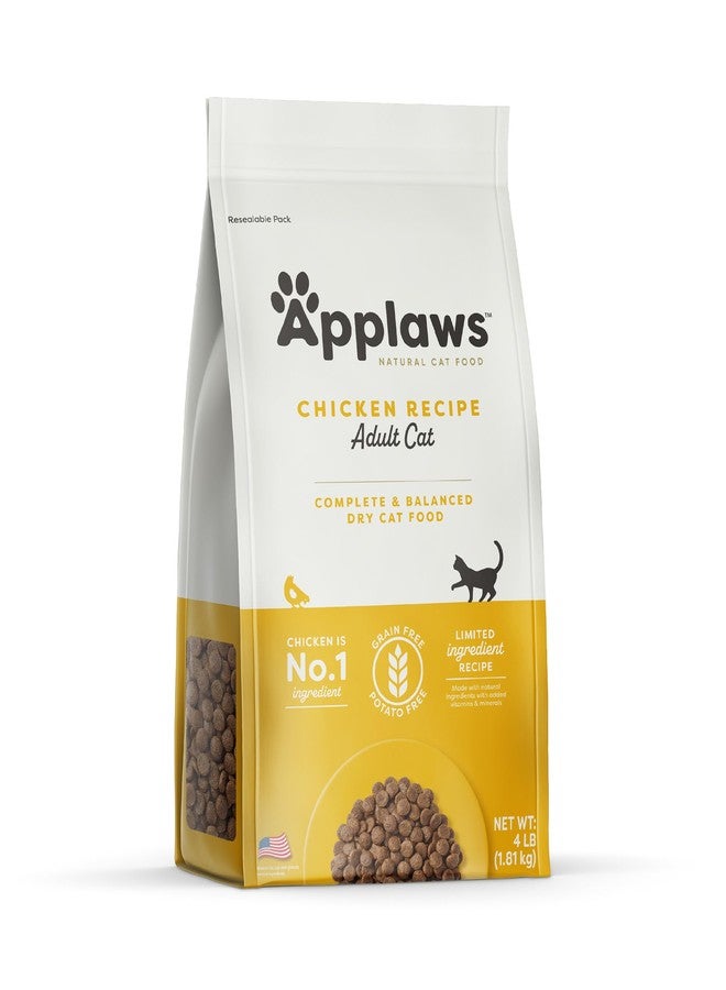 Applaws Complete Dry Cat Food, Grain-Free, Limited and Natural Ingredients, Added Vitamins & Minerals, High Protein, Supports Digestion, Chicken Recipe (4 Pound Bag) - Image 1